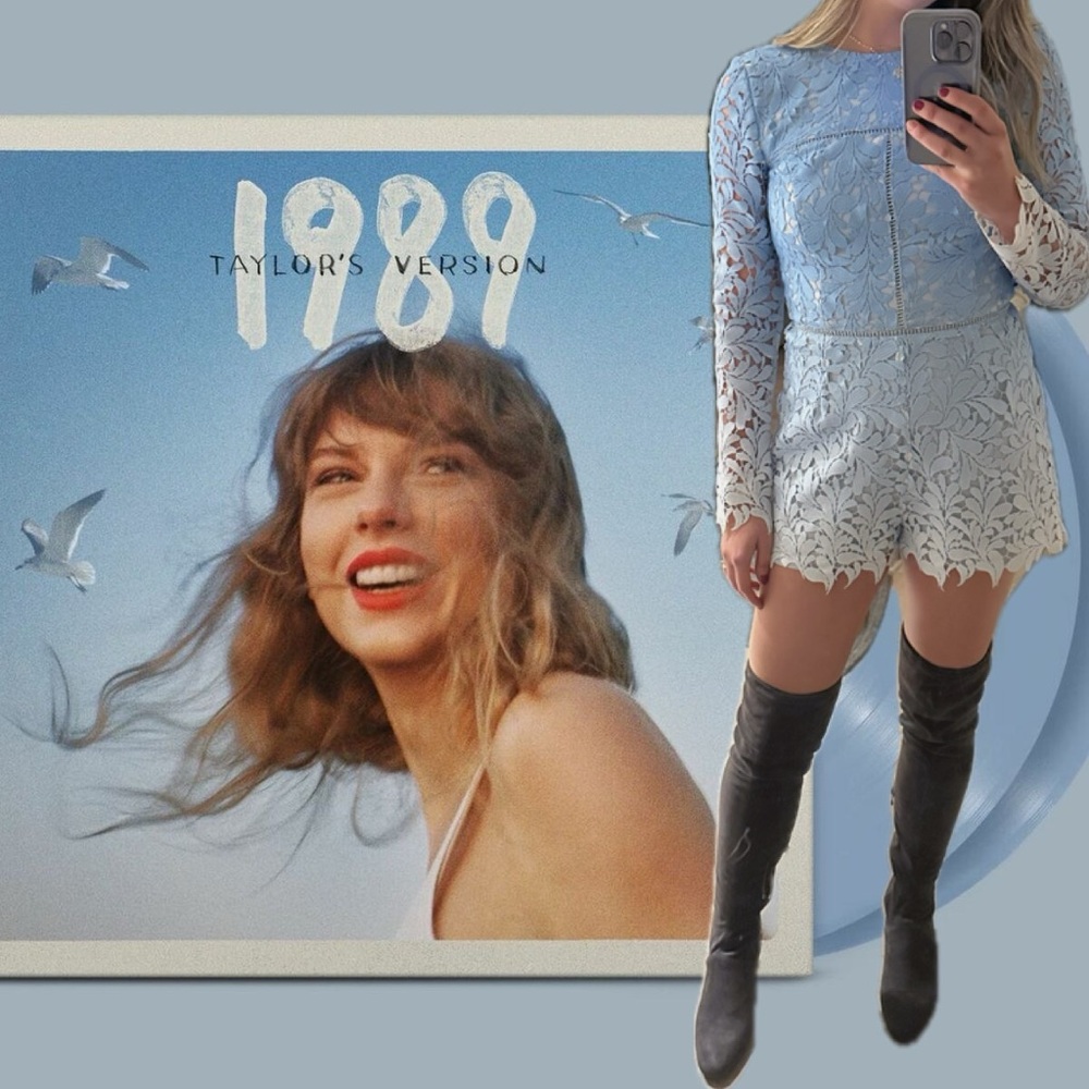 Adelyn Rae Long Sleeve Romper - Taylor Swift 1989 Eras Tour Halloween Costume -S